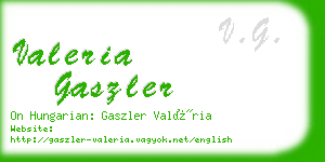valeria gaszler business card